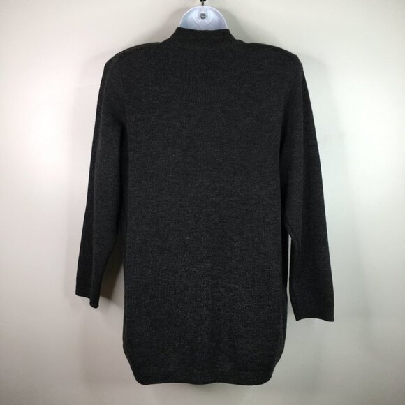 Premier Collection Petites Wool Gray Cardigan - Picture 6 of 8